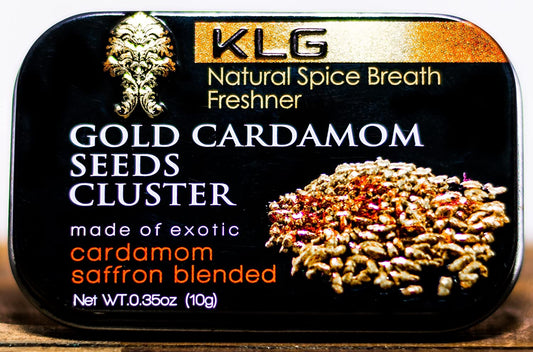 Gold Cardamom Seeds Clusters, Non-GMO