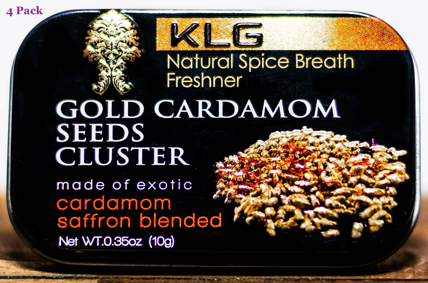 4 Pack of Gold Cardamom Seeds Clusters